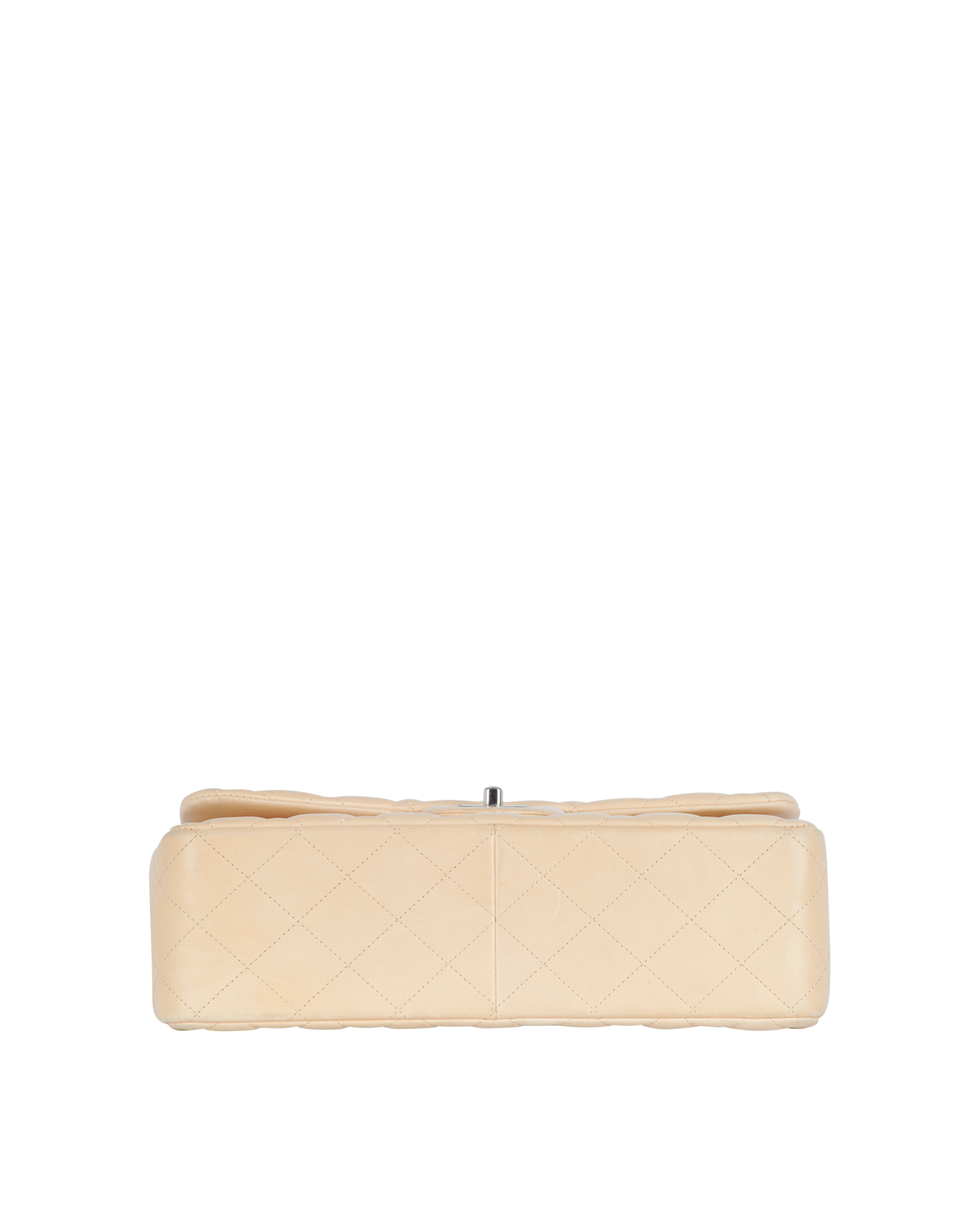 Jumbo Double Flap, &pound;3,800, Handbags, Beige, Lambskin Leather, Top view